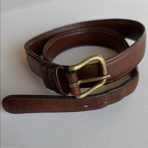 Coach Brown Leather Belt Brass Buckle Size 34 Men’s Classic